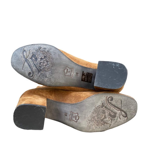 FREE PEOPLE Camel Suede Ankle Boots - Picture 9 of 9